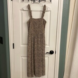 Abercrombie and Fitch leopard midi dress